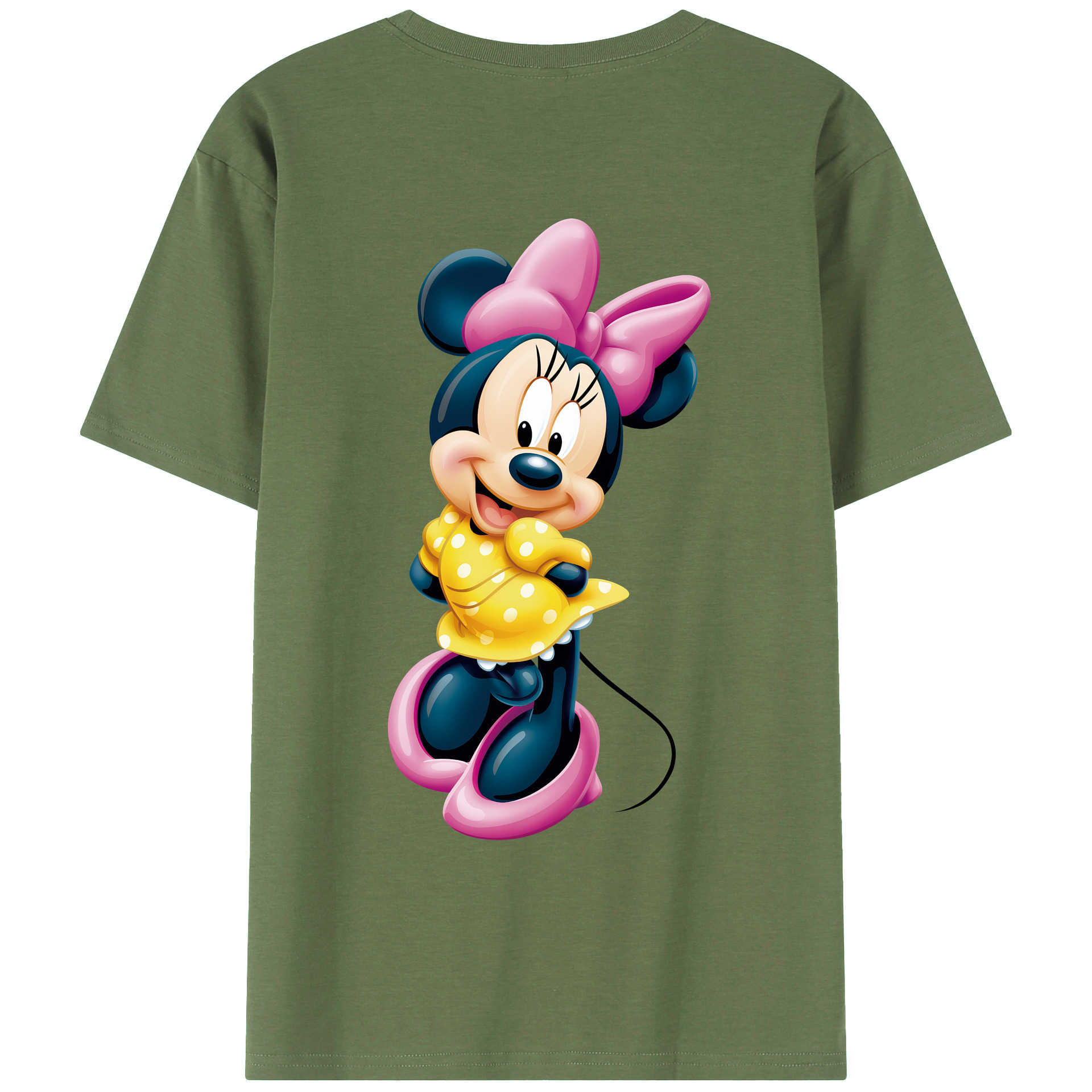 （画像用） ミッキーマウス Mickey Mouse 綿100％ メンズ半袖Tシャツ（バックプリント） 通気性
